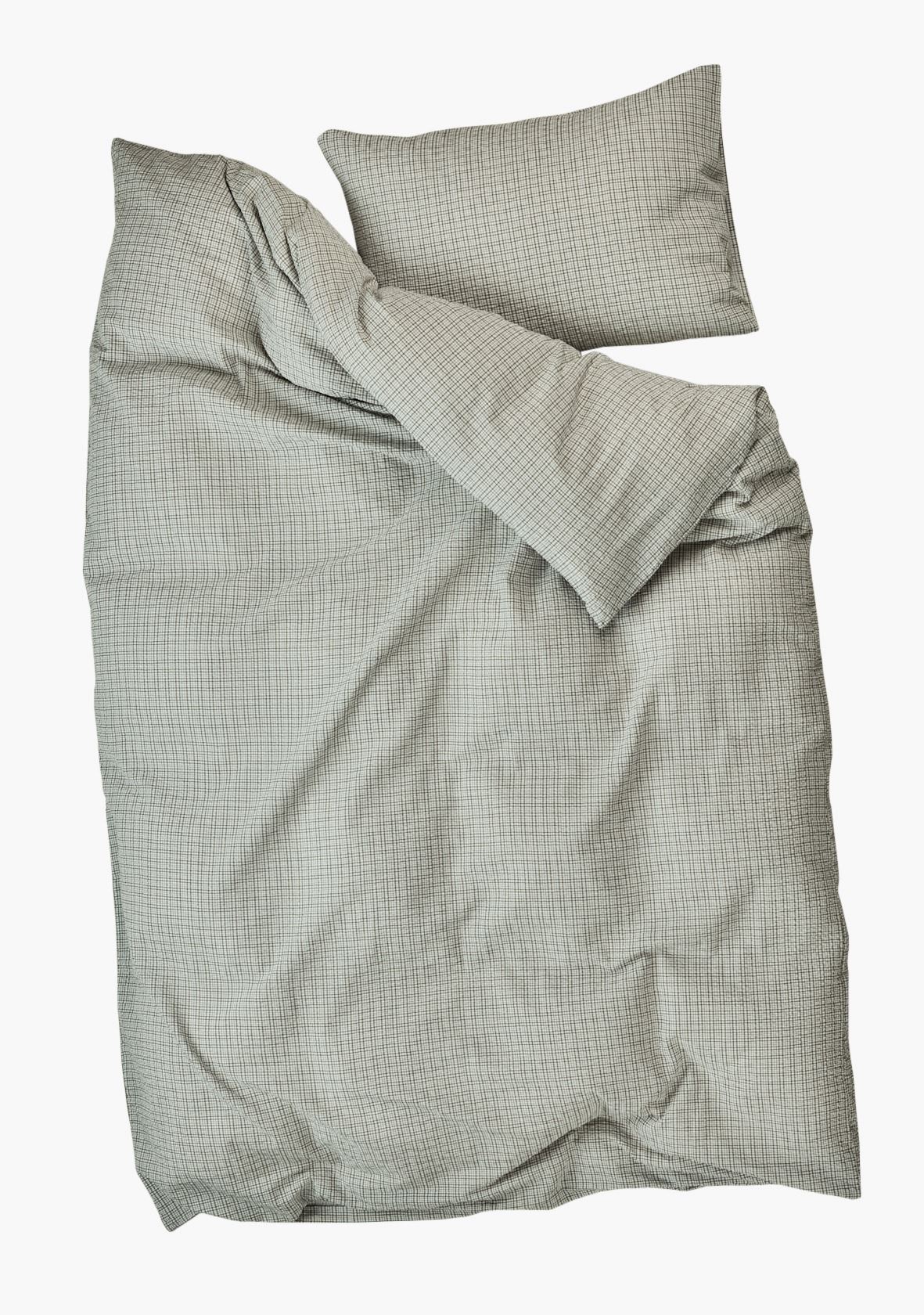 Voodipesukomplekt krepp-puuvillane oliiviroheline - 2