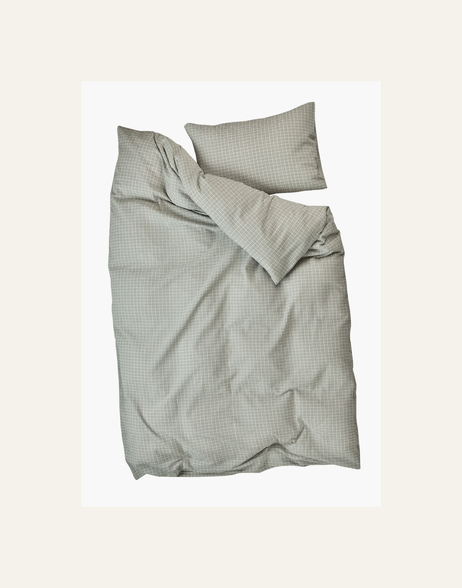 Voodipesukomplekt krepp-puuvillane oliiviroheline - 2