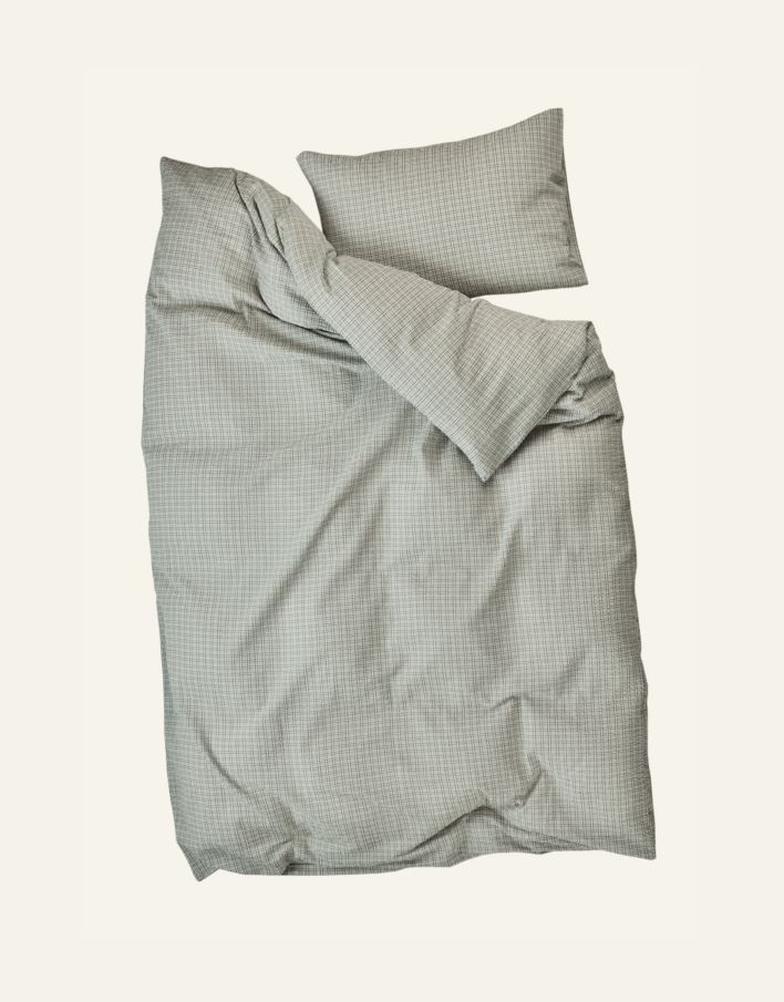 Voodipesukomplekt krepp-puuvillane oliiviroheline - 2