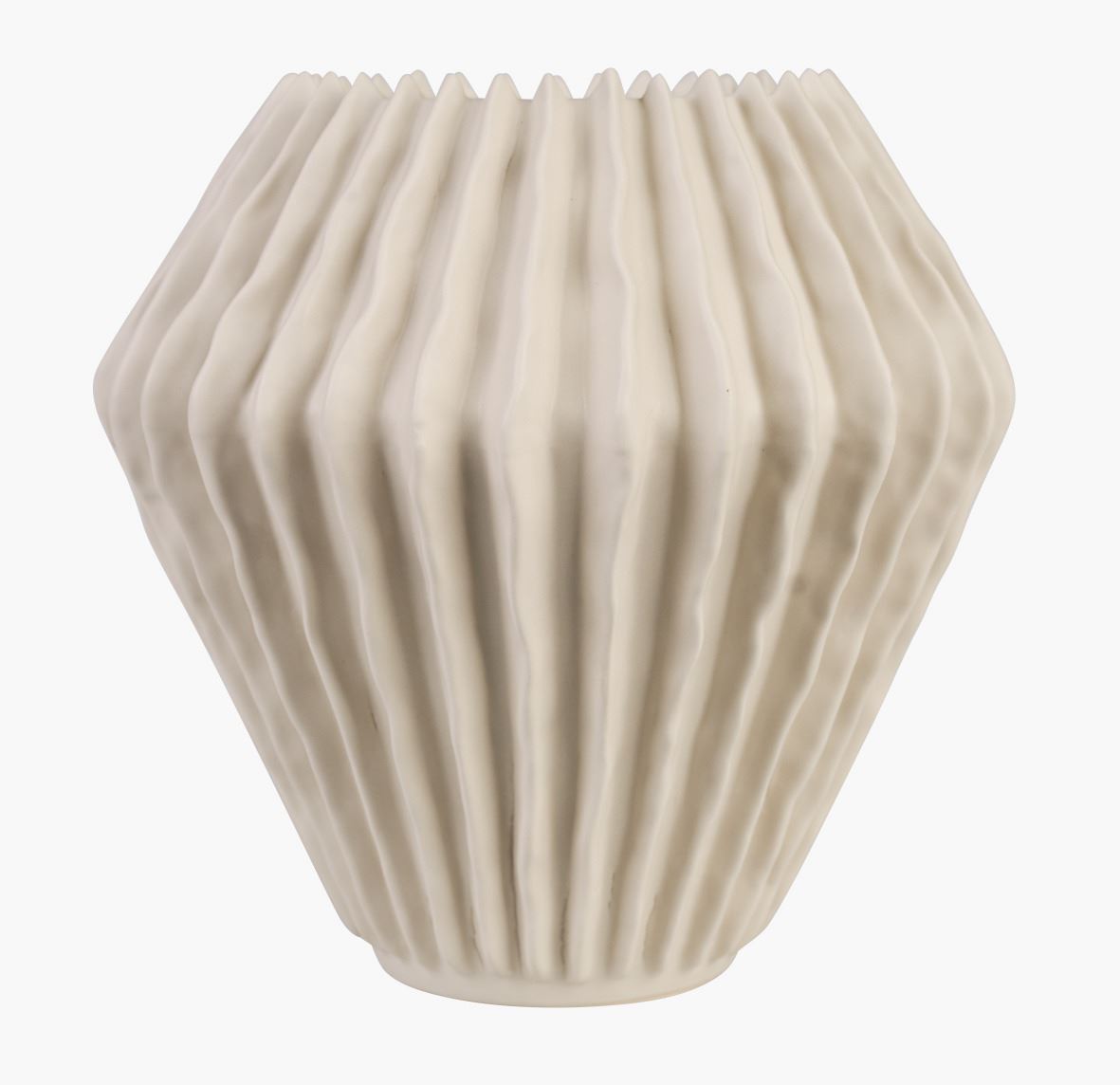 Vaas hele beige - 23x23x23,5 cm hele beige - 1