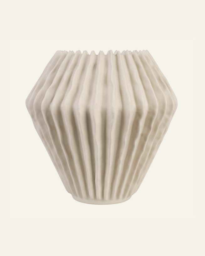 Vaas hele beige - 23x23x23,5 cm hele beige - 1