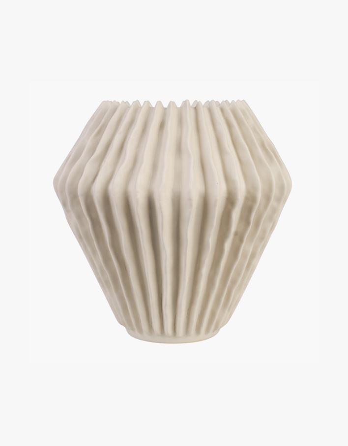 Vaas hele beige - 23x23x23,5 cm hele beige - 1