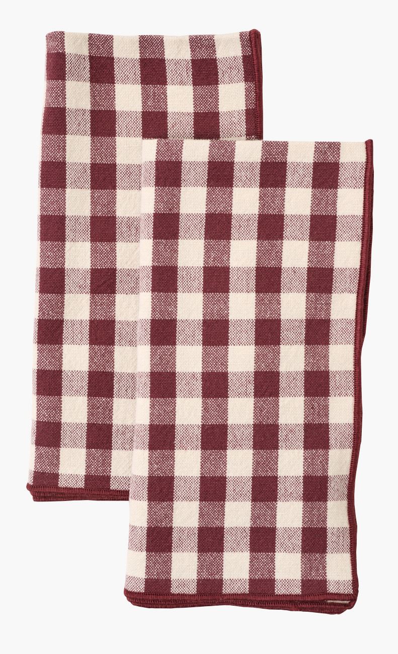 Kangast salvrätik 2tk           tumepunane - 45x45 cm tumepunane - 1