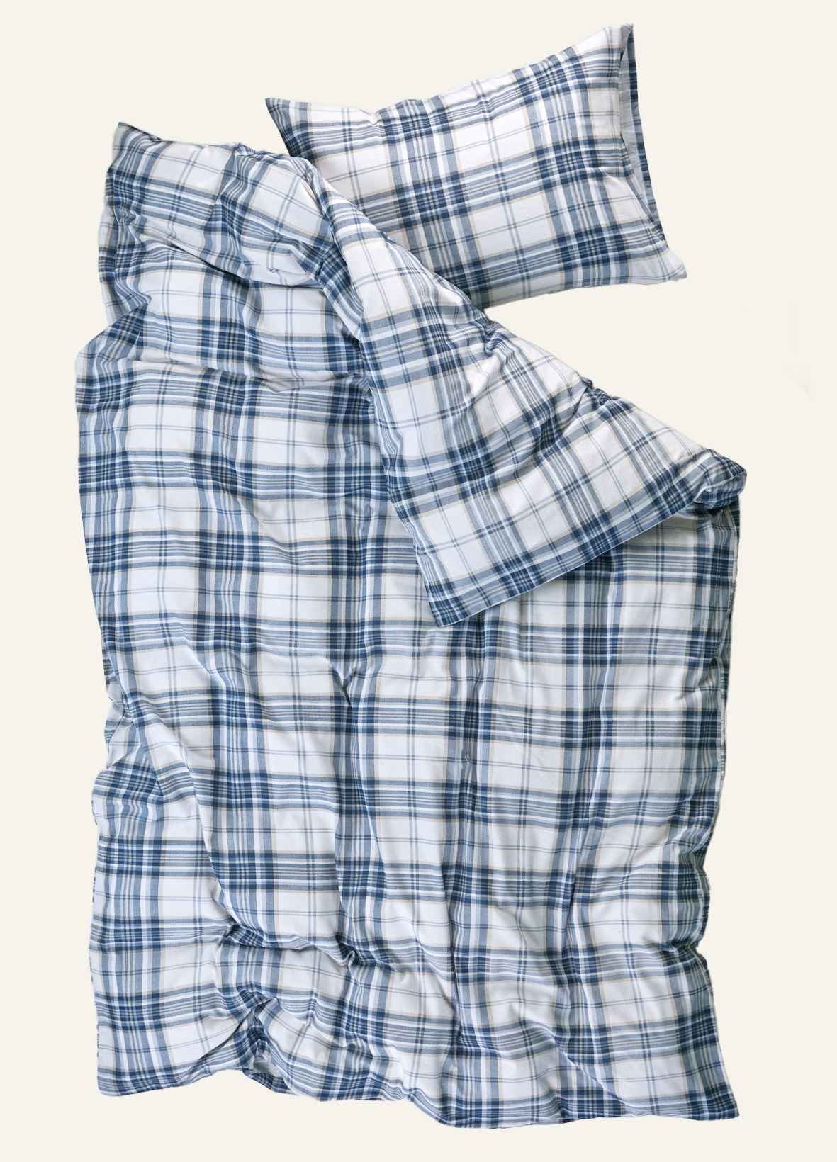 Flanell voodipesukomplekt sinine - 2