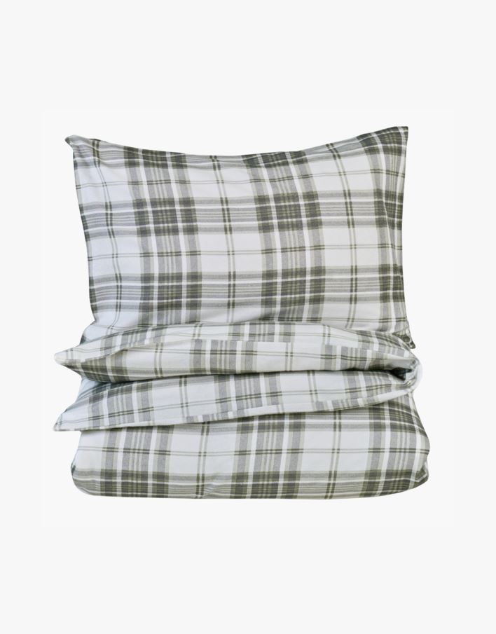 Flanell voodipesukomplekt oliiviroheline - 230x220 cm oliiviroheline - 1