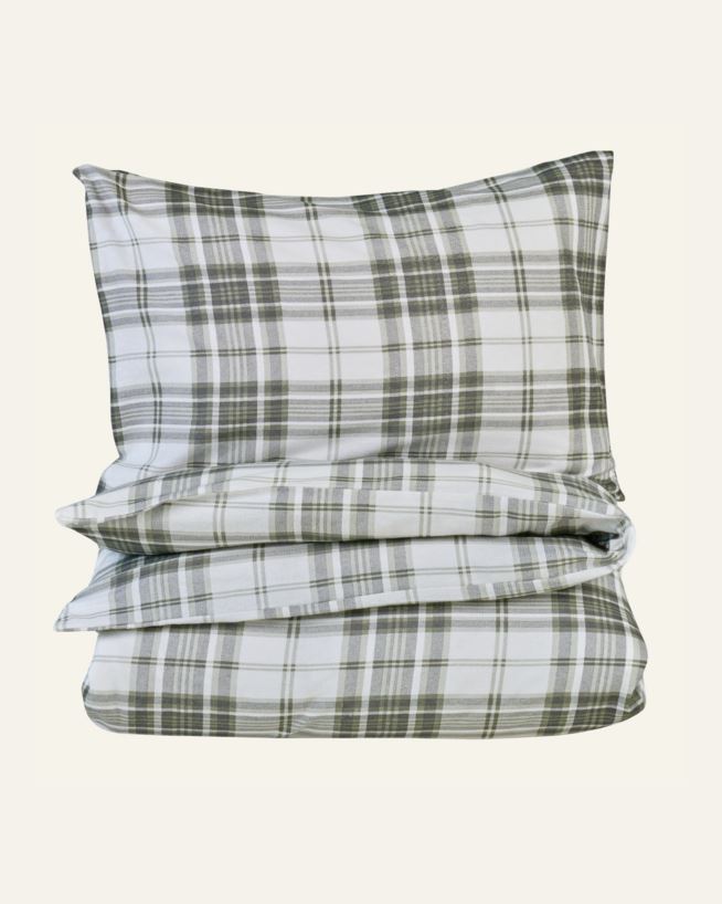 Flanell voodipesukomplekt oliiviroheline - 150x210 cm/50x60 cm oliiviroheline - 1
