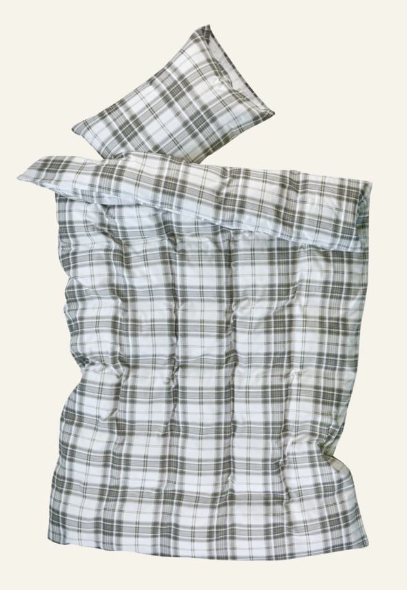 Flanell voodipesukomplekt oliiviroheline - 3