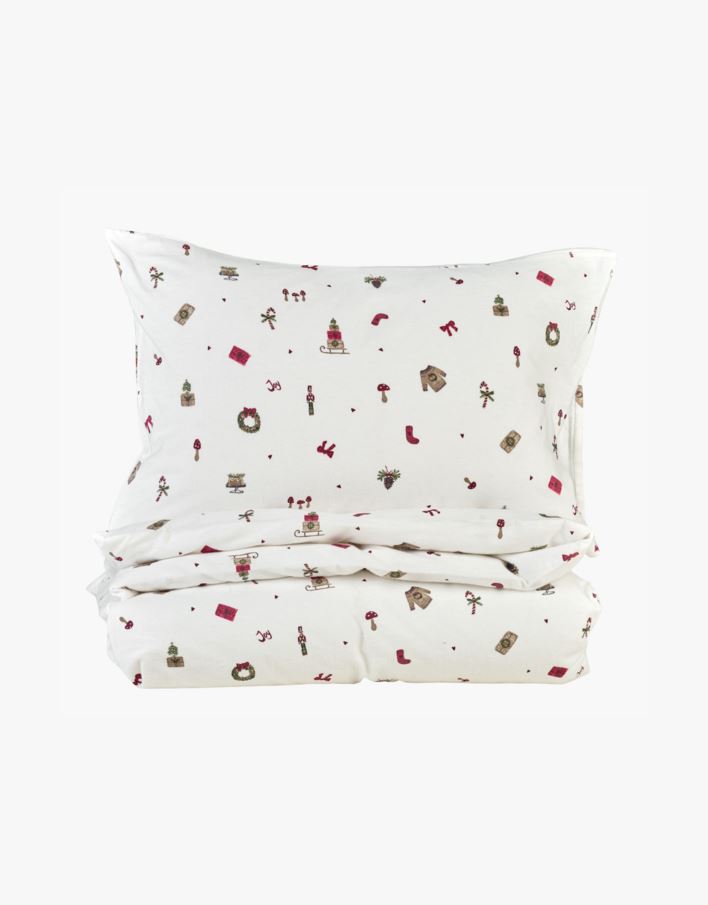 Flanell voodipesukomplekt mitmevärviline/punane - 230x220 cm mitmevärviline/punane - 1