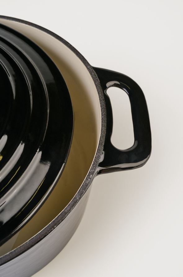 Malmist pott ümmargune must - 2