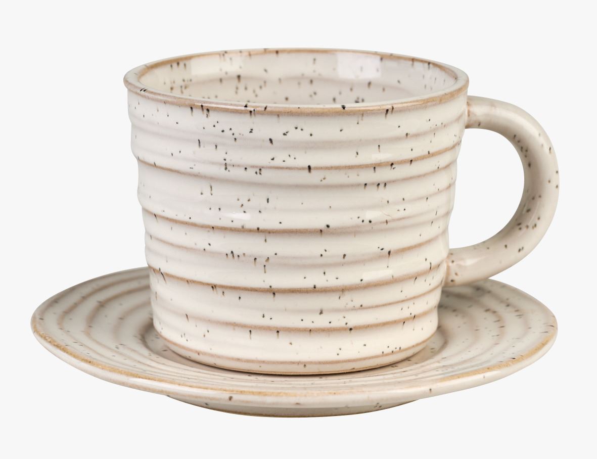 Tass alustaldrikuga hele beige - 300 ml hele beige - 1