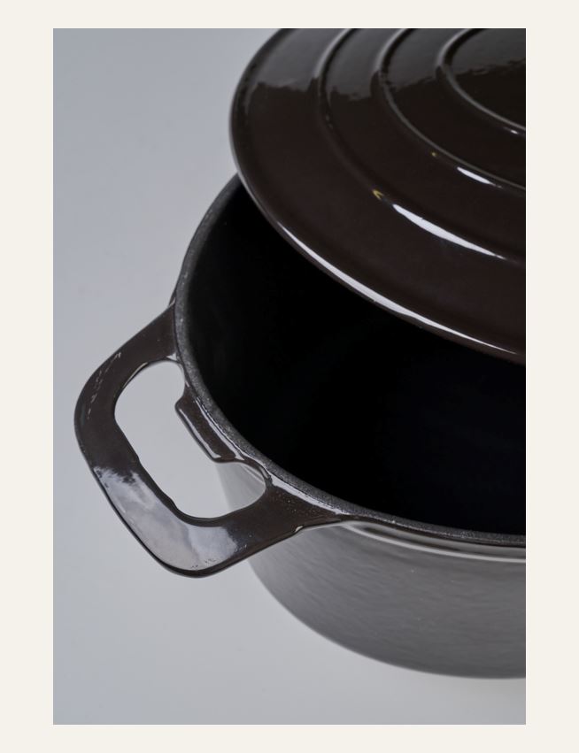 Malmist pott ovaalne must - 2