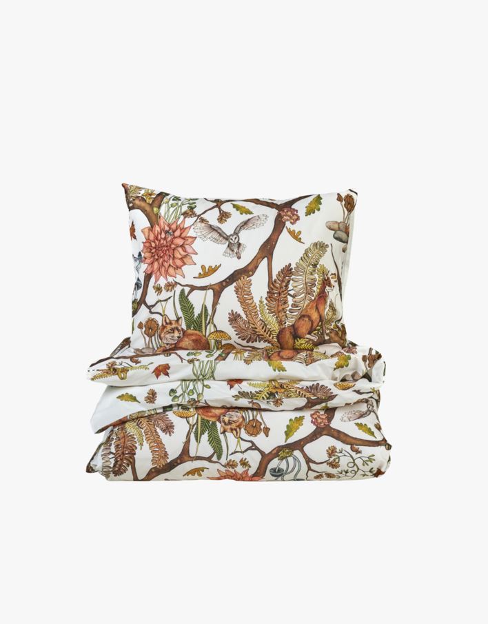 Voodipesukomplekt perkalpuuvillast mitmevärviline/valge - 150x210 cm mitmevärviline/valge - 1