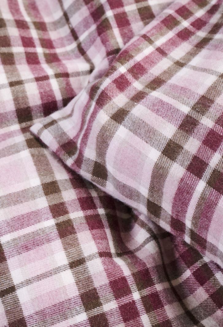 Voodipesukomplekt lõimvärvitud flanell mitmevärviline/roosa - 4