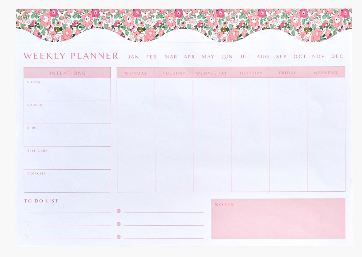 Nädala planeerija roosa - 21x30 cm roosa - 1