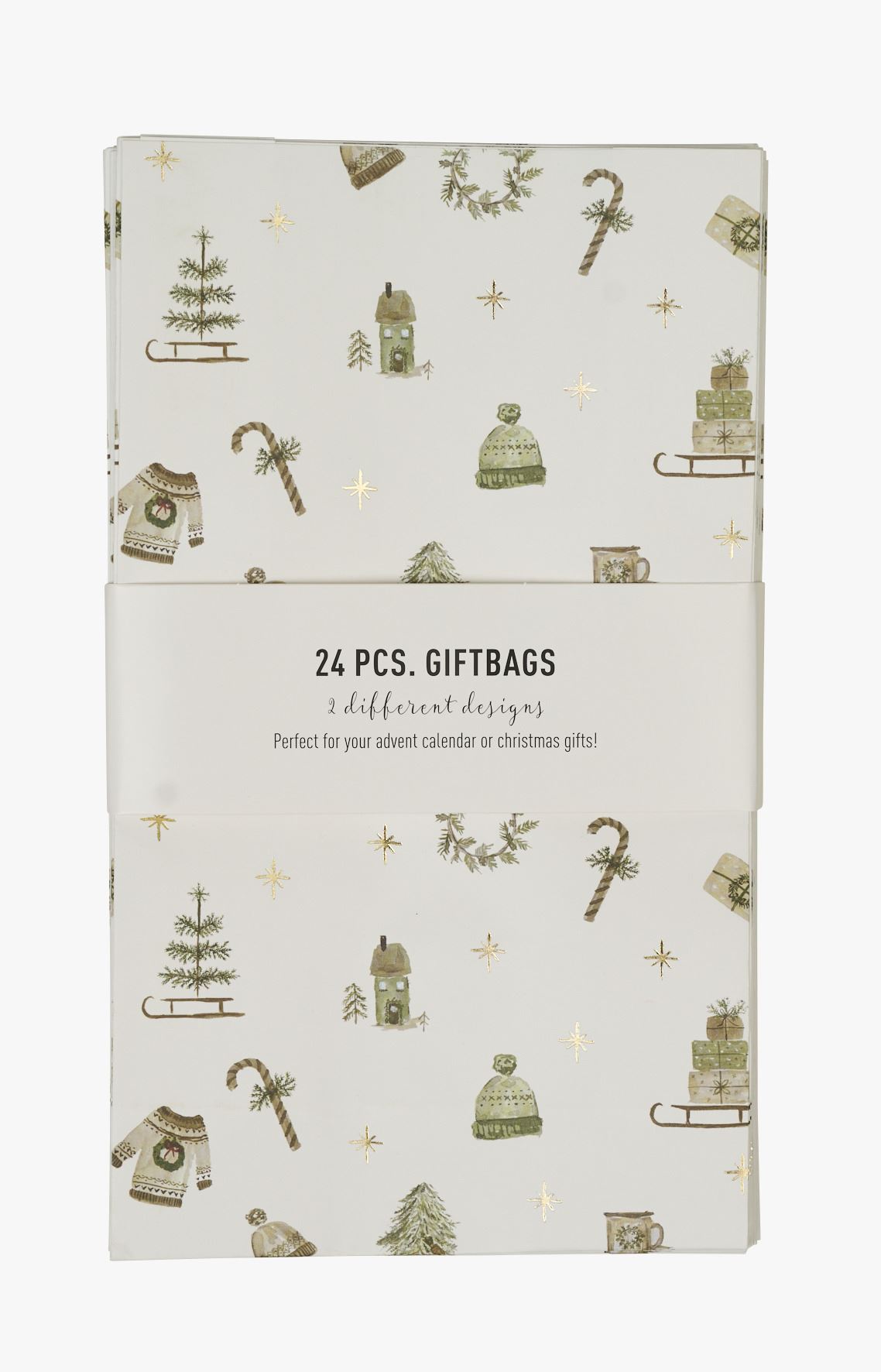 Kalenderkotid 24 tk mitmevärviline/roheline - 14x24x6,5cm mitmevärviline/roheline - 1