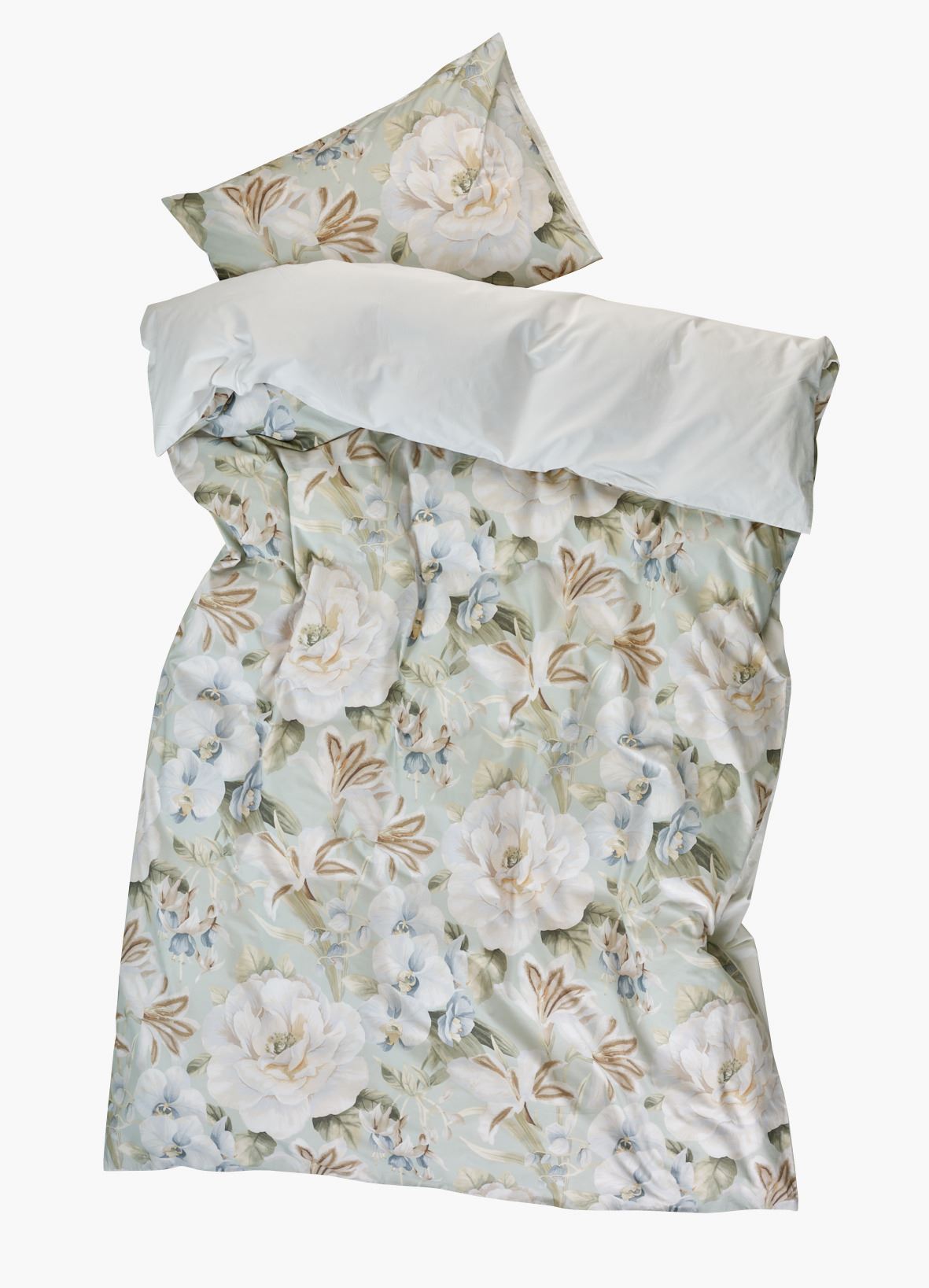 Voodipesukomplekt perkalpuuvillast mitmevärviline/roheline - 2