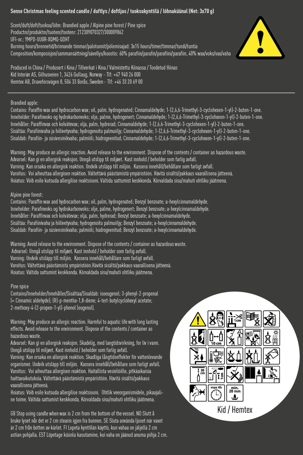 Lõhnaküünal mitmevärviline/punane - 2