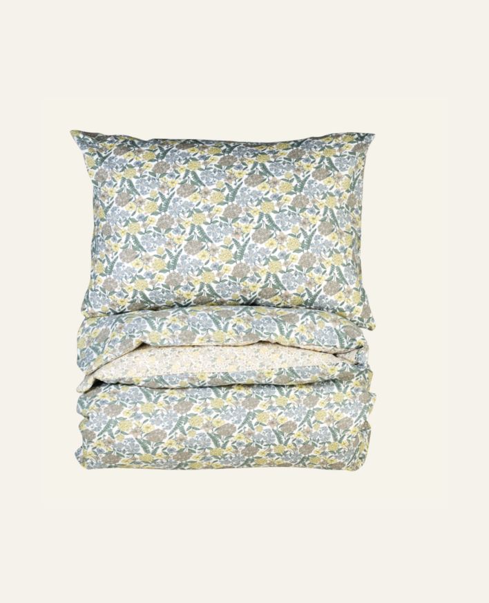 Flanell voodipesukomplekt mitmevärviline/roheline - 150x210 cm mitmevärviline/roheline - 1