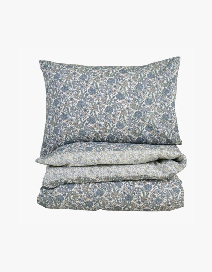 Flanell voodipesukomplekt mitmevärviline/sinine - 150x210 cm mitmevärviline/sinine - 1