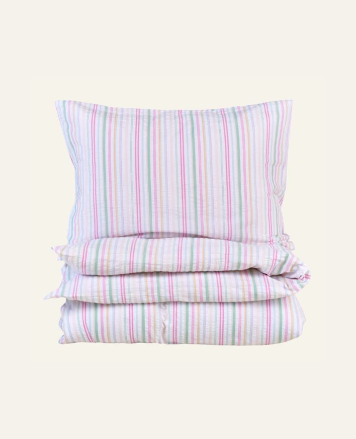 Voodipesukomplekt lõimvärvitud krepp-puuvill mitmevärviline - 150x210 cm/50x60 cm mitmevärviline - 1