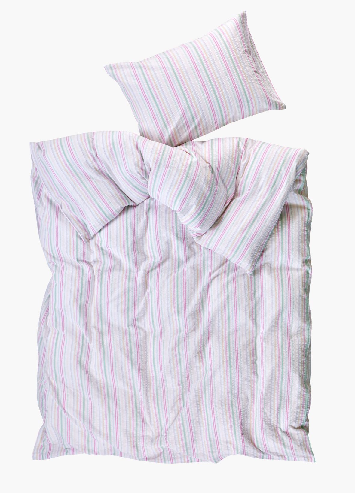 Voodipesukomplekt lõimvärvitud krepp-puuvill mitmevärviline - 3