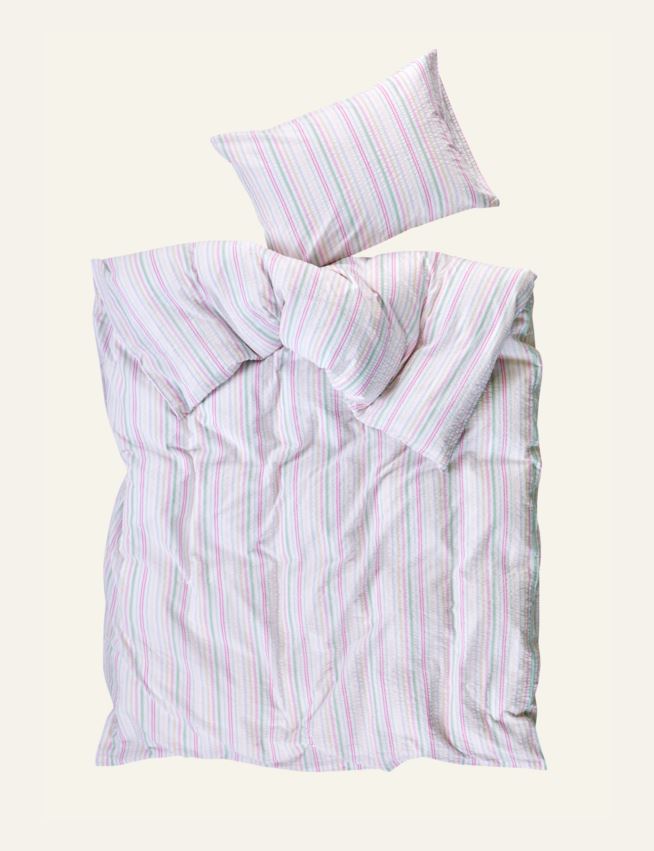 Voodipesukomplekt lõimvärvitud krepp-puuvill mitmevärviline - 3