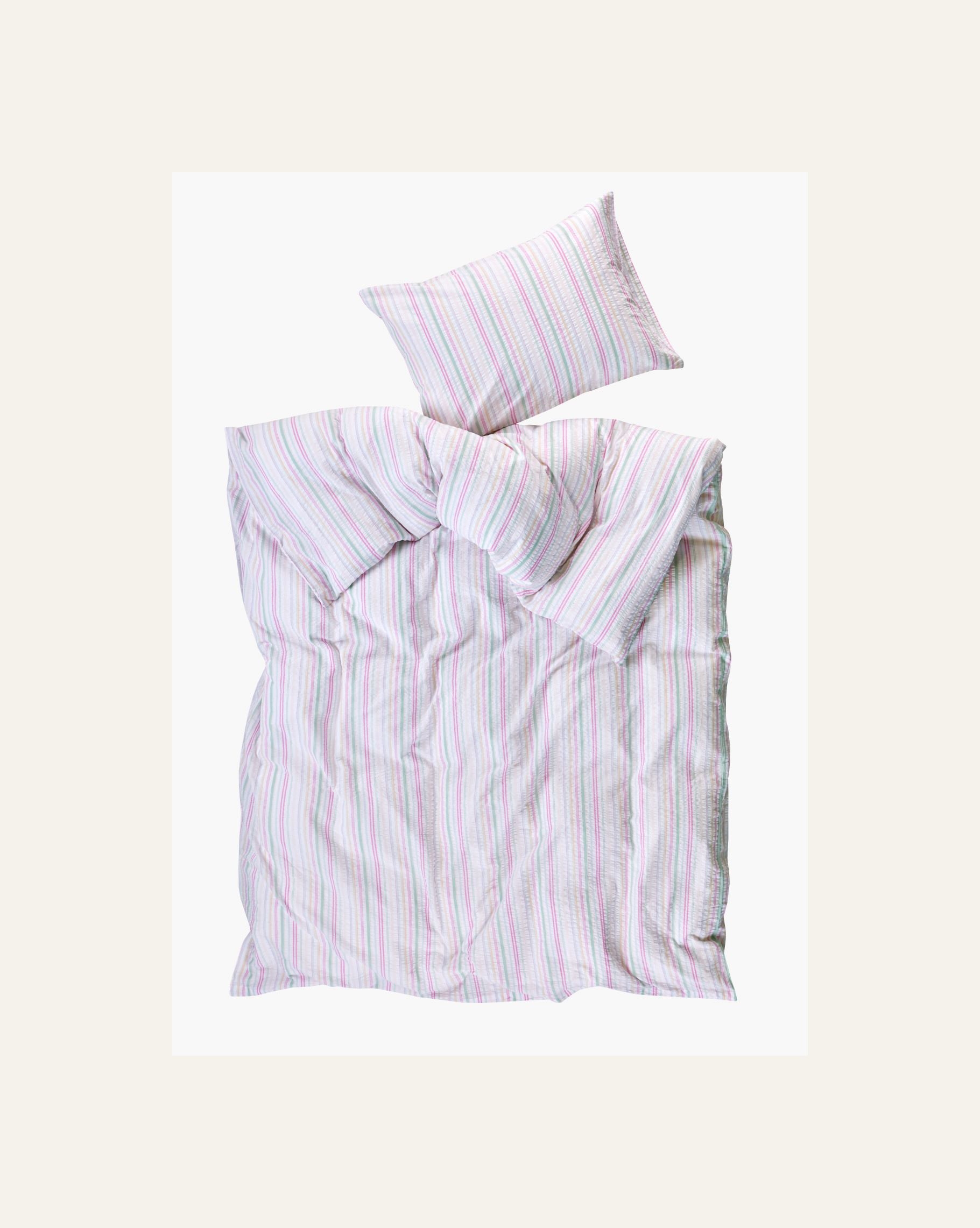 Voodipesukomplekt lõimvärvitud krepp-puuvill mitmevärviline - 3