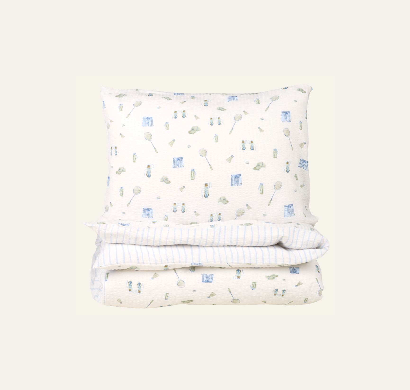 Voodipesukomplekt mitmevärviline/roheline - 3