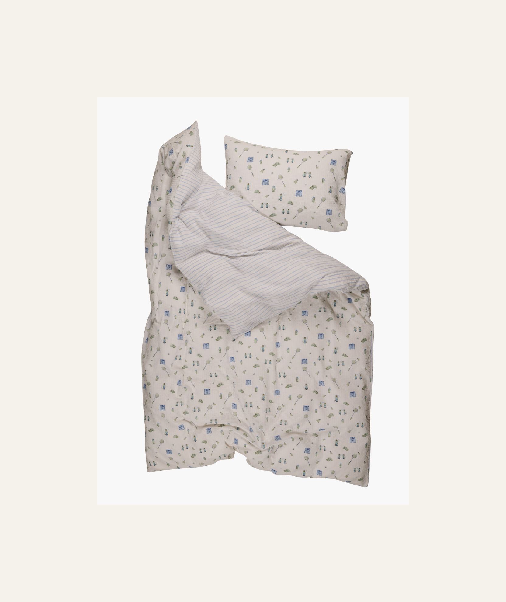 Voodipesukomplekt mitmevärviline/roheline - 3