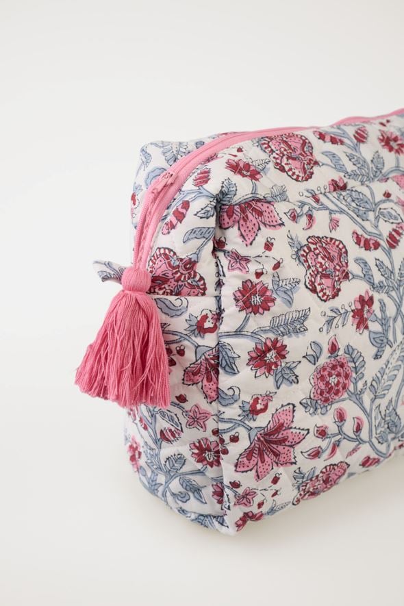 Suur kosmeetikakott mitmevärviline/punane - 2