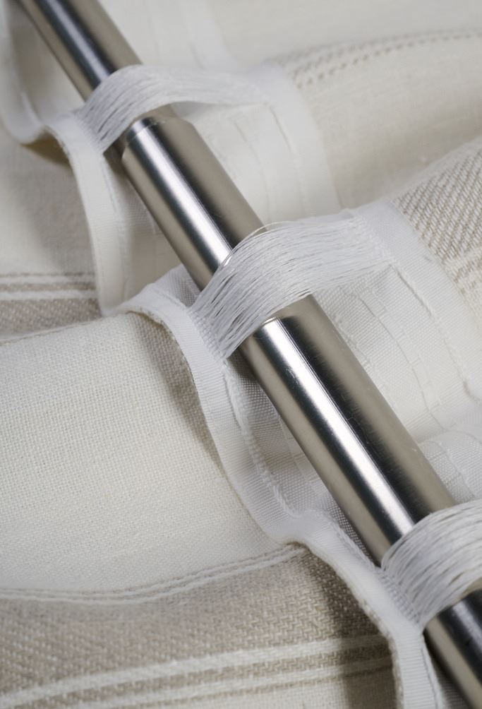 Linane kardin mitmevärviline/valge - 2