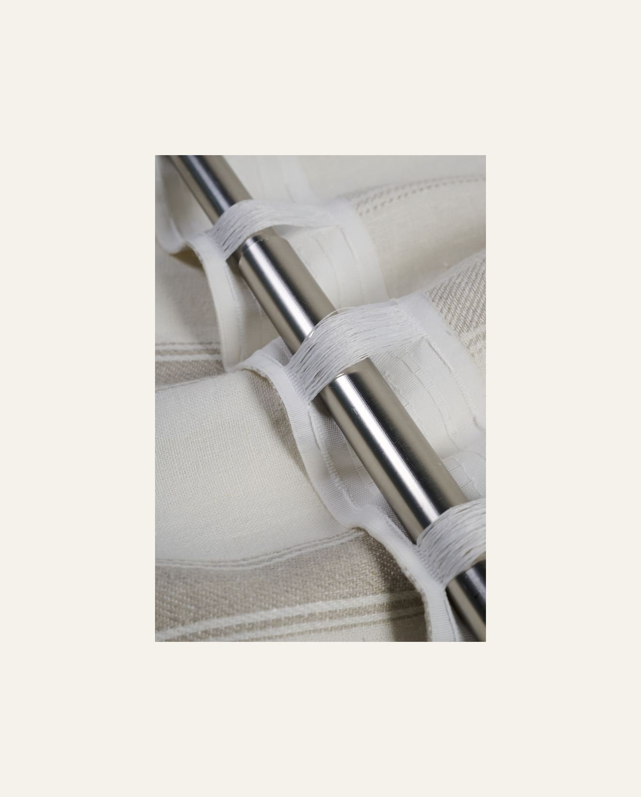 Linane kardin mitmevärviline/valge - 2