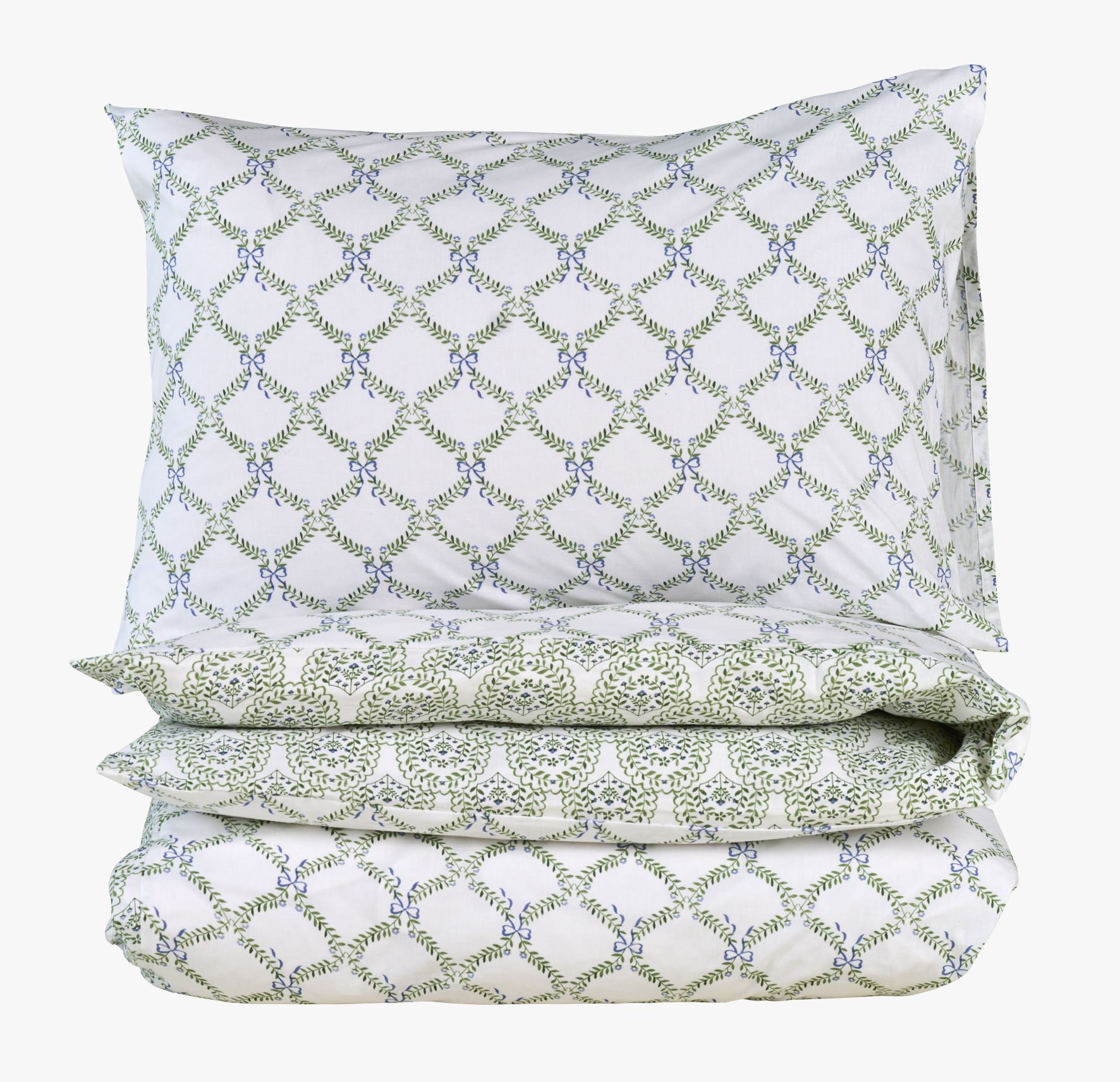 Voodipesukomplekt mitmevärviline/roheline - 230x220+50x60 cm mitmevärviline/roheline - 1