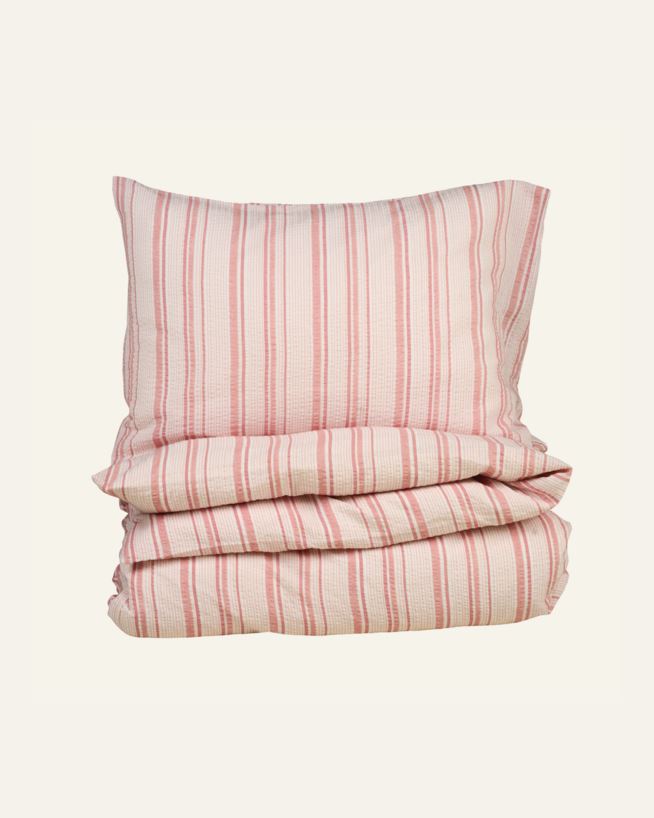 Voodipesukomplekt krepp-puuvillane roosa - 150x210 cm/50x60 cm roosa - 1