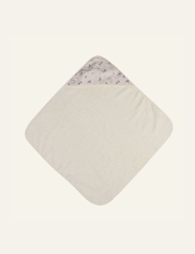 Kapuutsiga rätik mitmevärviline/valge - 2