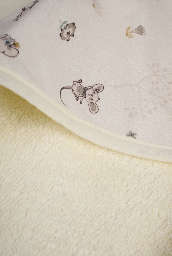 Kapuutsiga rätik mitmevärviline/valge - 3