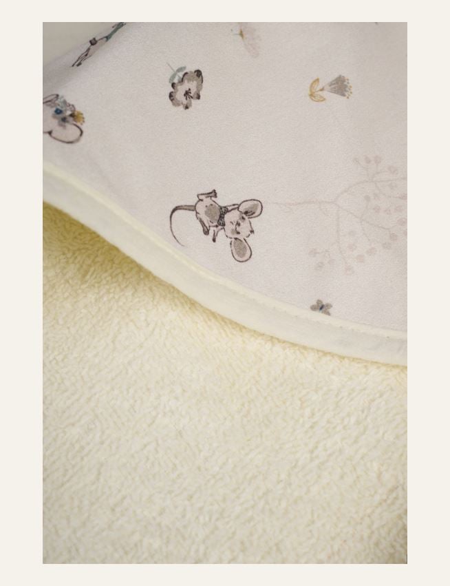 Kapuutsiga rätik mitmevärviline/valge - 3