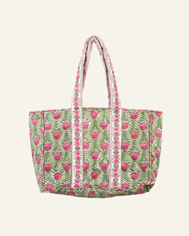 Väike tote kott mitmevärviline/roheline - 30x40 cm mitmevärviline/roheline - 1