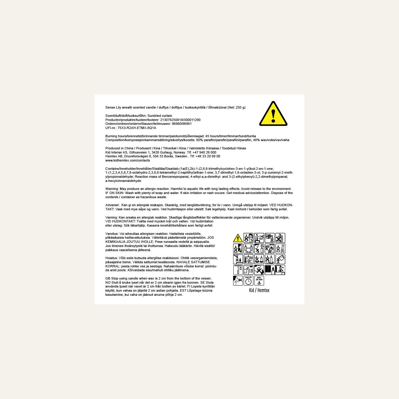 Lõhnaküünal heleroheline - 6