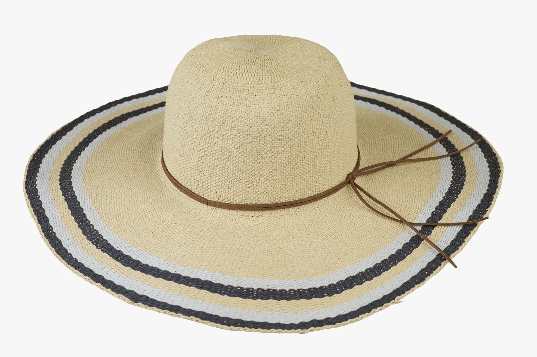 Õlgkübar mitmevärviline/sinine - 56,5 cm mitmevärviline/sinine - 1