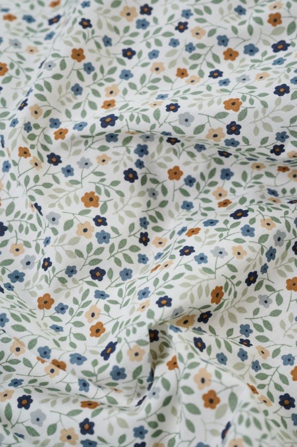 Voodipesukomplekt puuvillane mitmevärviline/sinine - 3