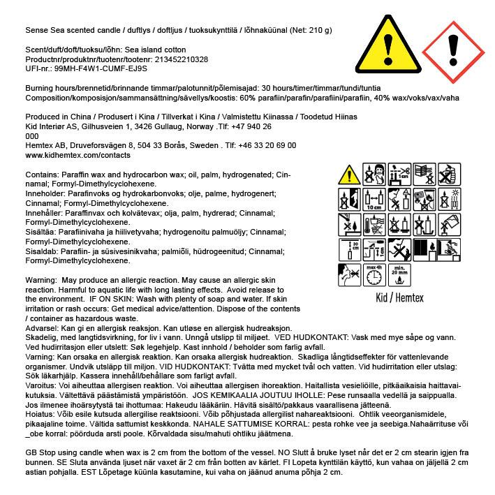 Lõhnaküünal mitmevärviline/sinine - 4