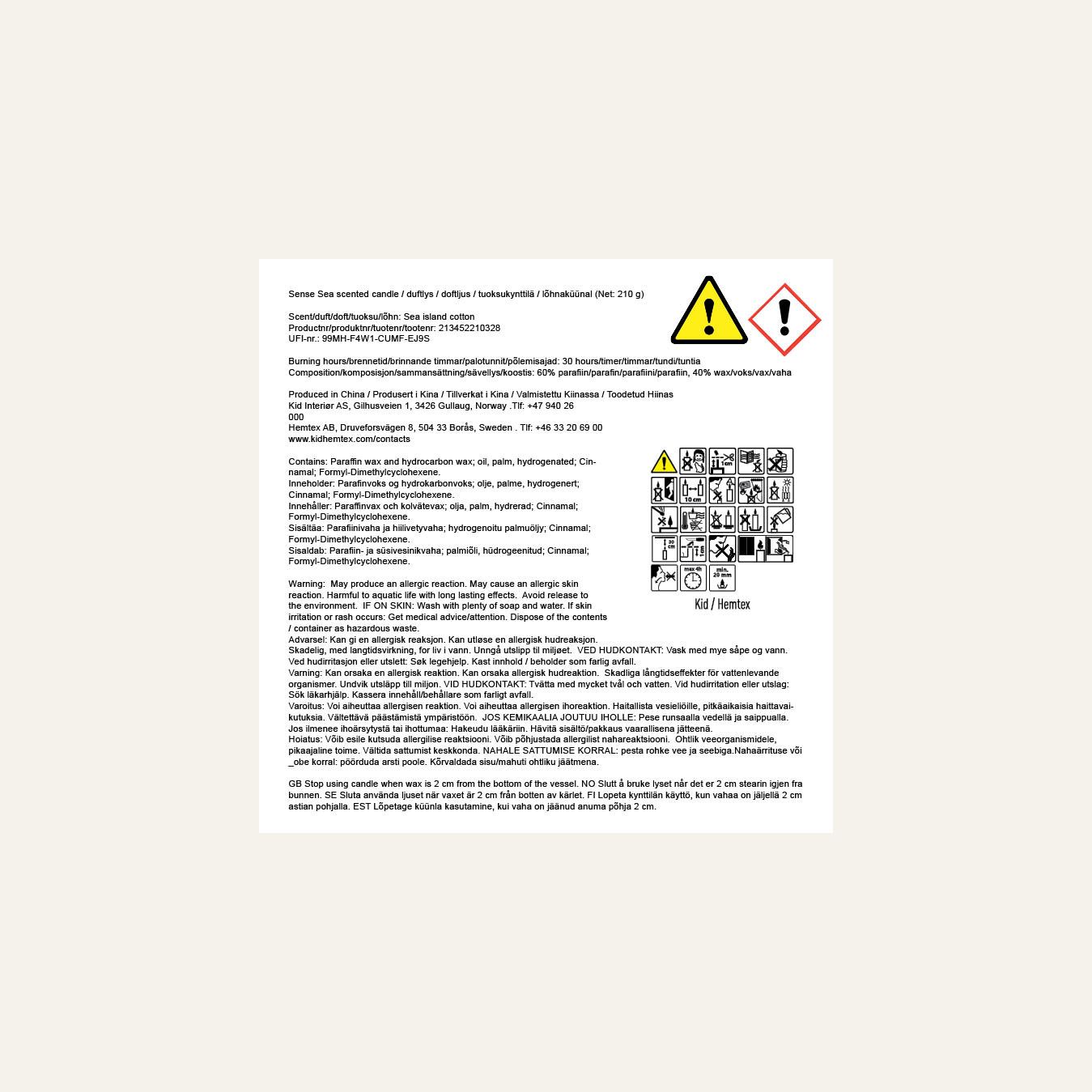 Lõhnaküünal mitmevärviline/sinine - 4