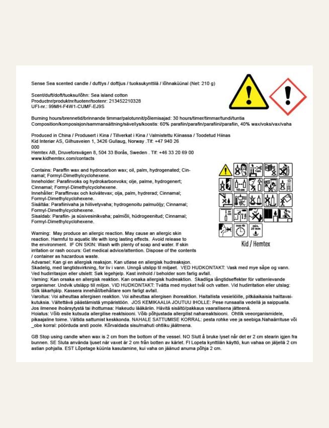 Lõhnaküünal mitmevärviline/sinine - 4