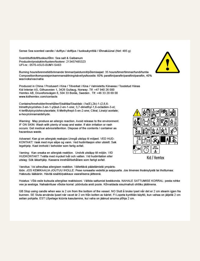 Lõhnaküünal mitmevärviline/beez - 3