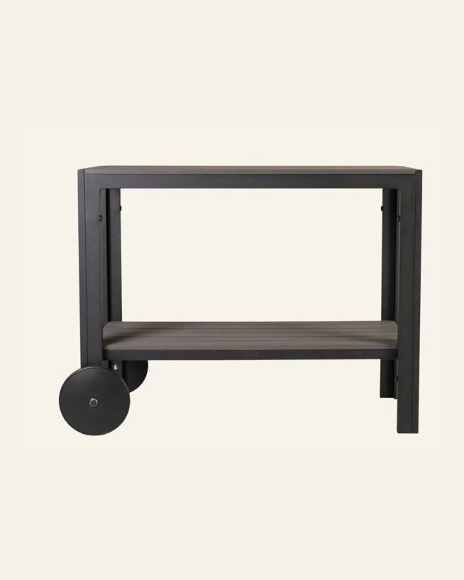 Ratastega riiul must - 100x45x74 cm must - 1