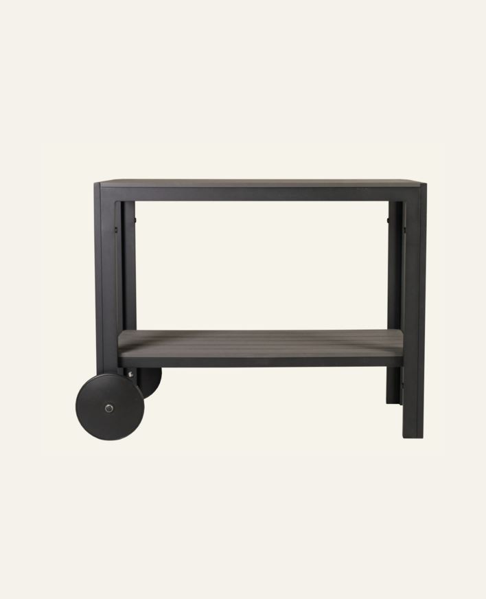 Ratastega riiul must - 100x45x74 cm must - 1