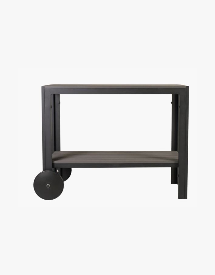 Ratastega riiul must - 100x45x74 cm must - 1