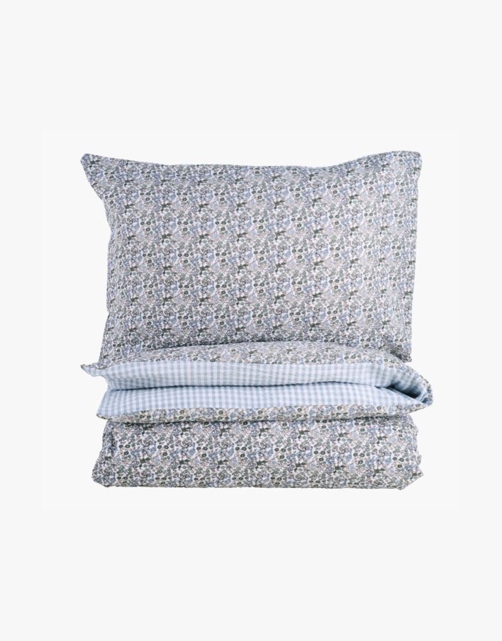 Voodipesukomplekt krepp-puuvillane mitmevärviline/sinine - 150x210 cm mitmevärviline/sinine - 1