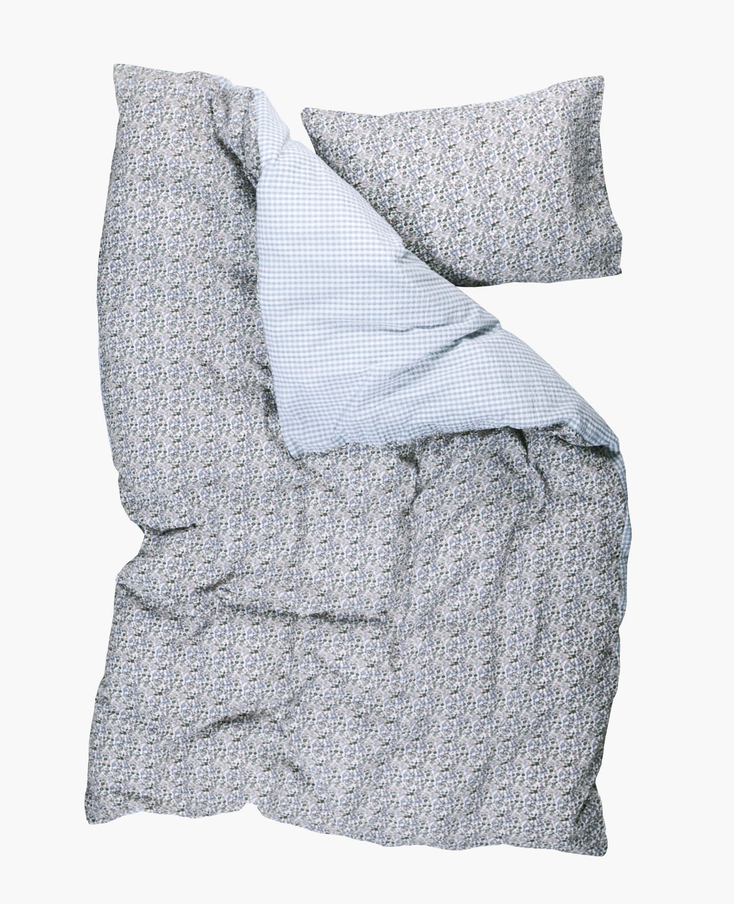 Voodipesukomplekt krepp-puuvillane mitmevärviline/sinine - 2